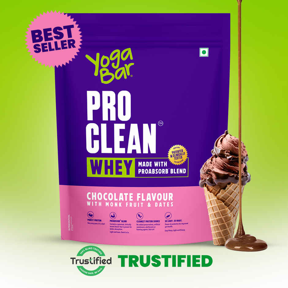 Yoga Bar ProClean Whey Protein Blend, Chocolate, Monk Fruit & Dates, Concentrate+Isolate
