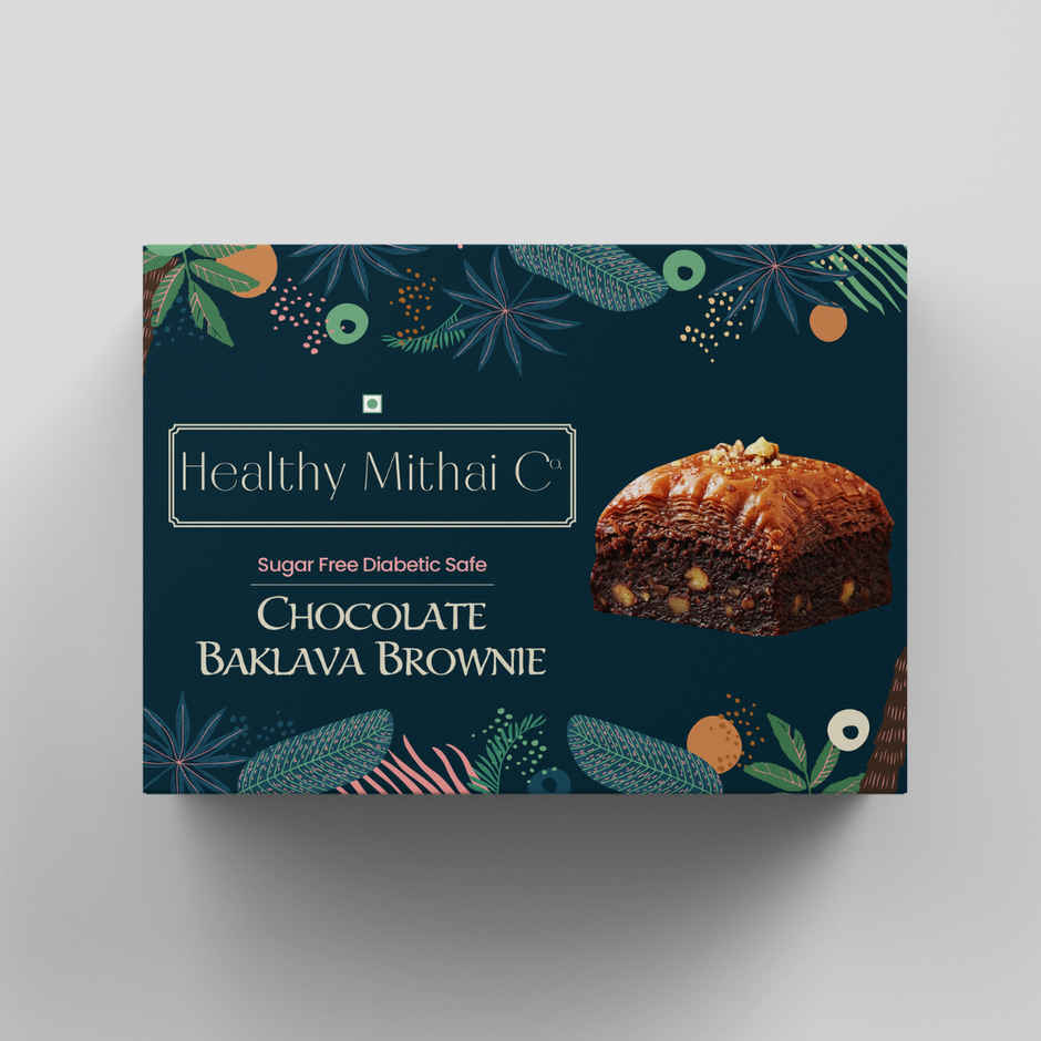 Healthy Mithai Co Sugar Free Chocolate Baklava Brownie