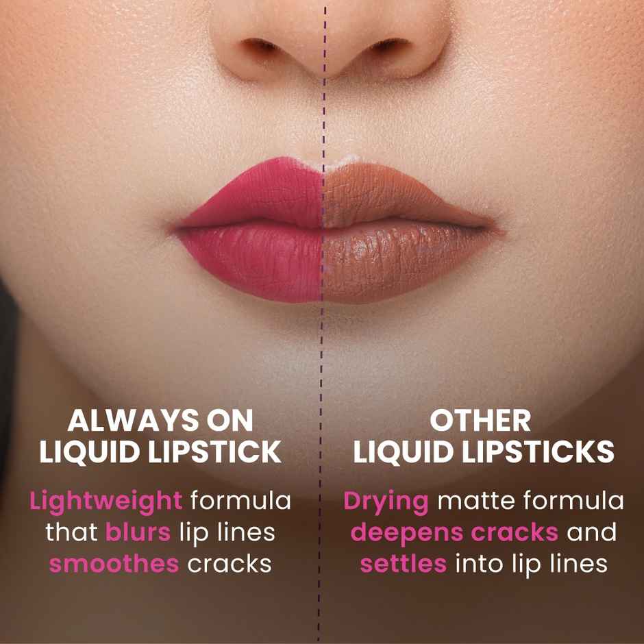 Typsy Beauty Always On Whipeed Matte Liquid Lipstick - Rose' all Day