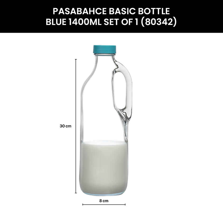 Pasabahce Basic | Bottle | 1400 ml | Light Turquoise Lid