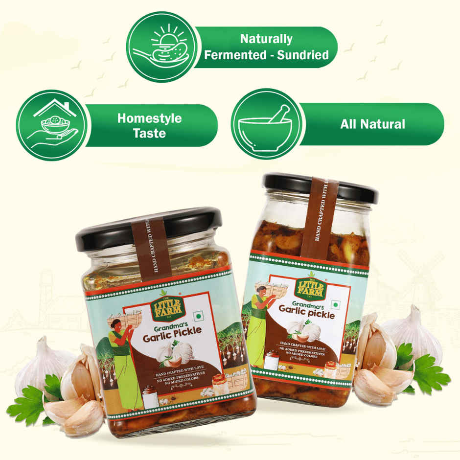 The Little Farm Co. Garlic Pickle | Achaar | Made with jaggery