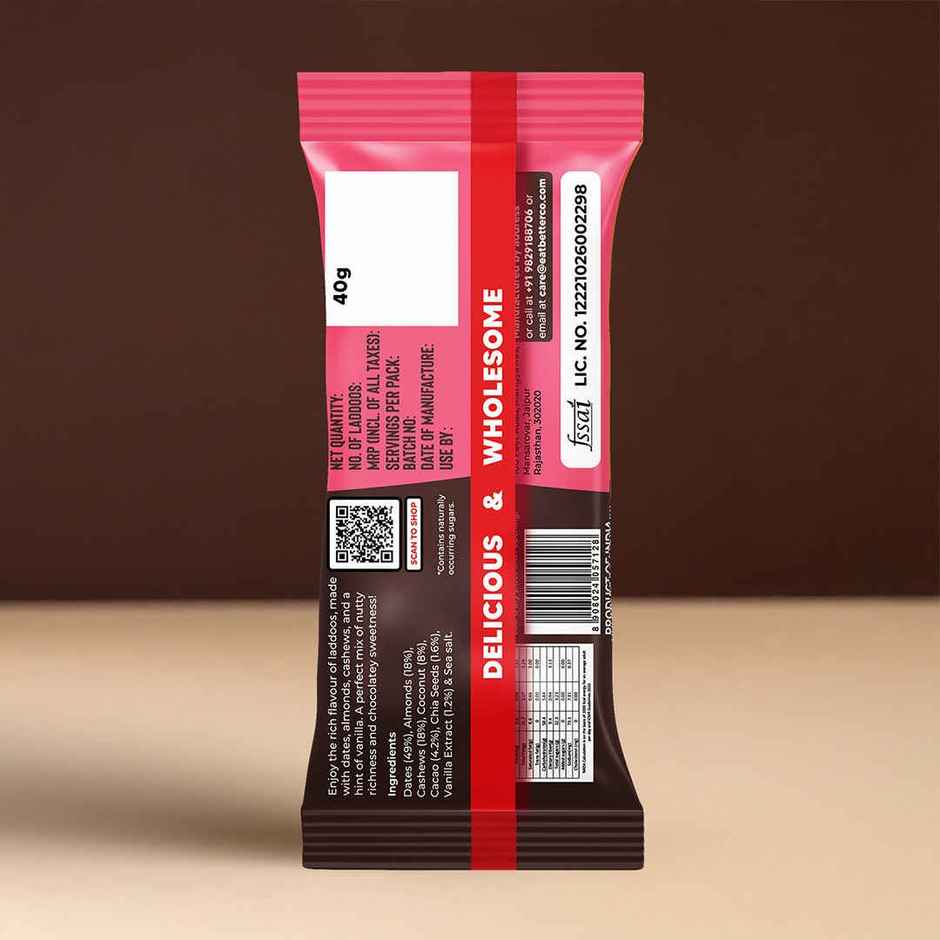 Eat Better Co Vanilla & Chocolate Laddoos High Protein, Truly Natural