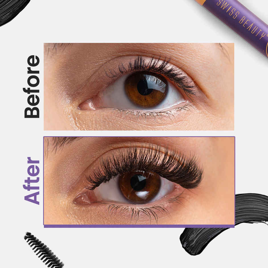Swiss Beauty Bold Eyes Super Lash Mascara | Black