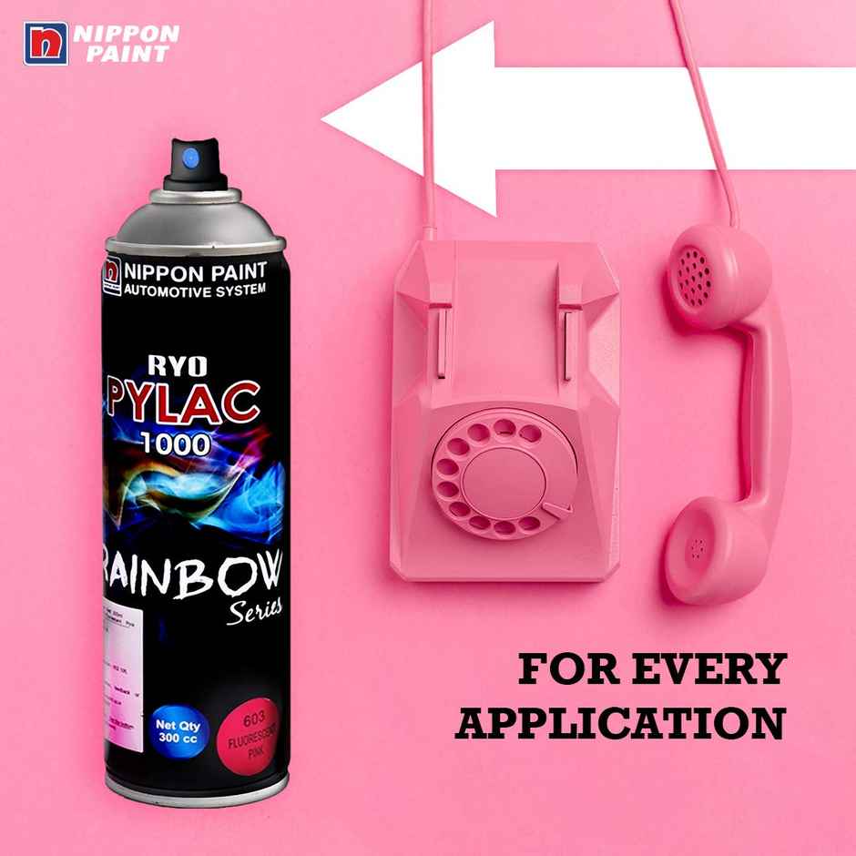 Nippon Paint Pylac 1000 Acrylic Multi-Purpose Spray Paint Matt White Color for Car, Bike, Home