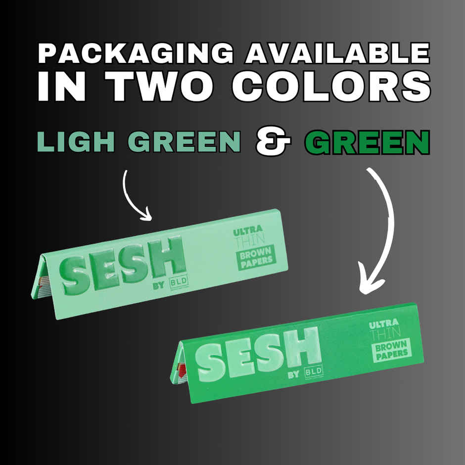Sesh Brown Unbleached Rolling Paper KSS - 32 Leaves/Pack