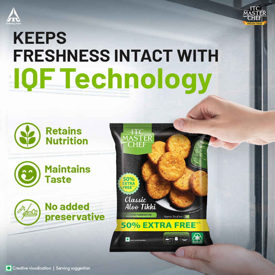 ITC Master Chef Classic Aloo Tikki | No Added Preservatives | 12 pieces