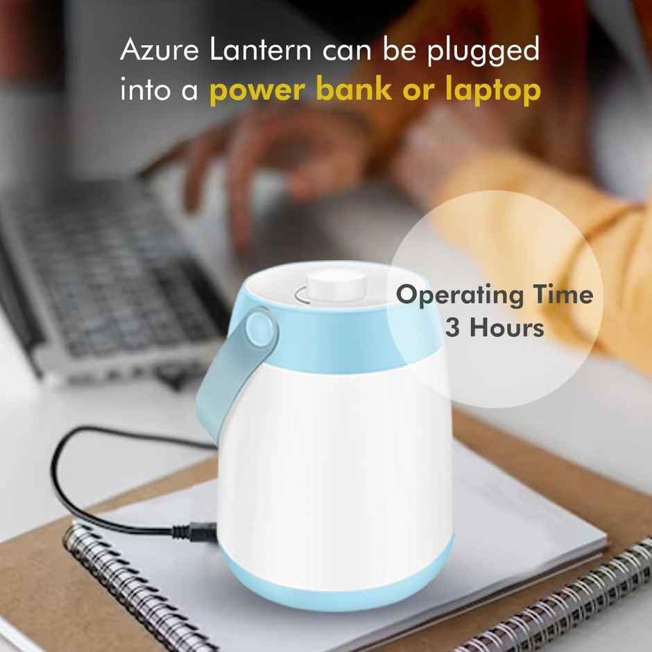 Wipro Azure LED Rechargeable Lantern with 360 Degree Light Distribution,