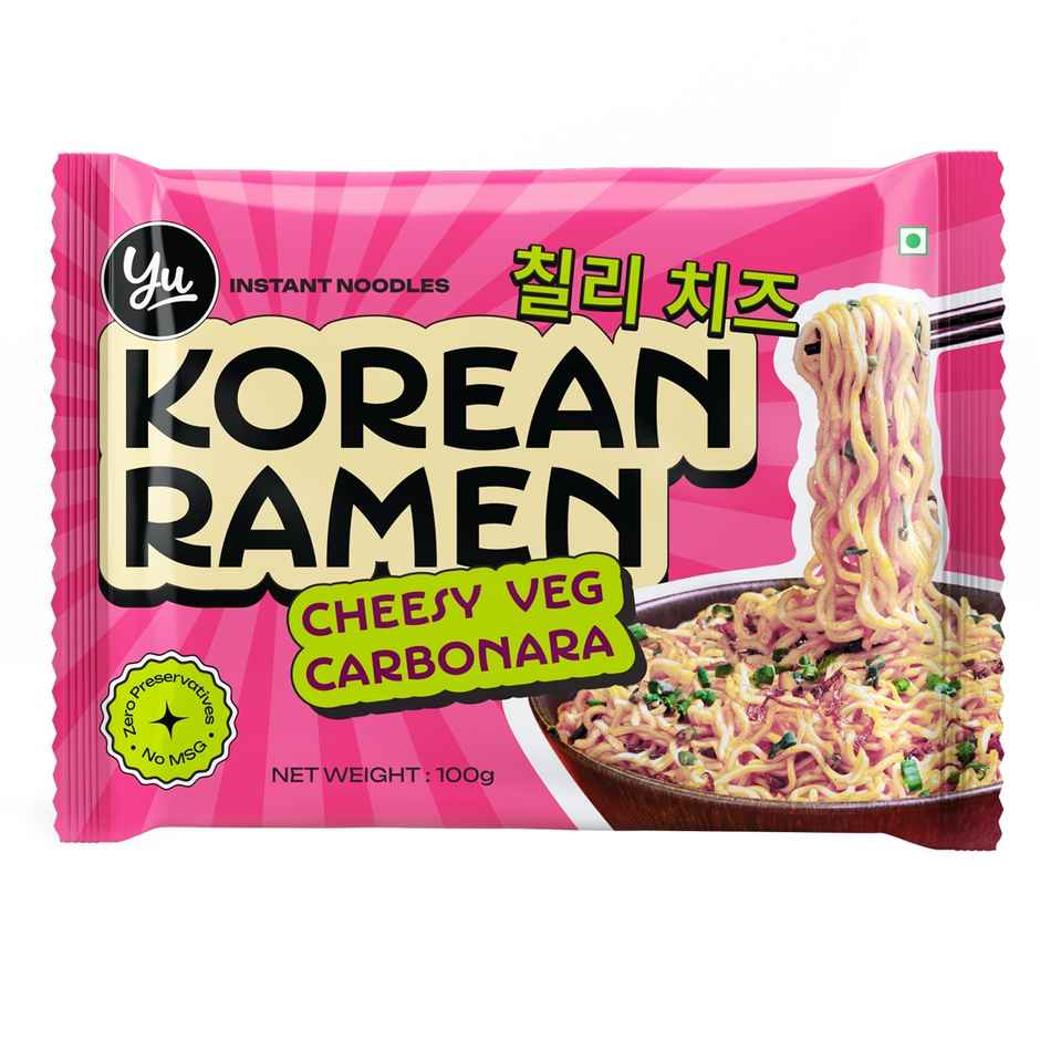 Yu Cheesy VEG Carbonara - Korean Ramen Noodles