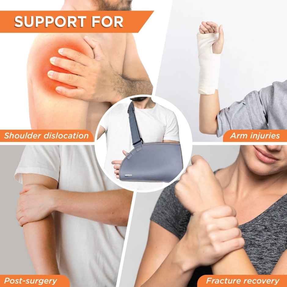 Arm Pouch Sling (Moderate Support) Grey XL