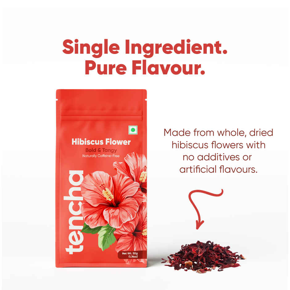 Tencha Hibiscus Flower Caffeine-Free Blue Tea Herbal Infusion