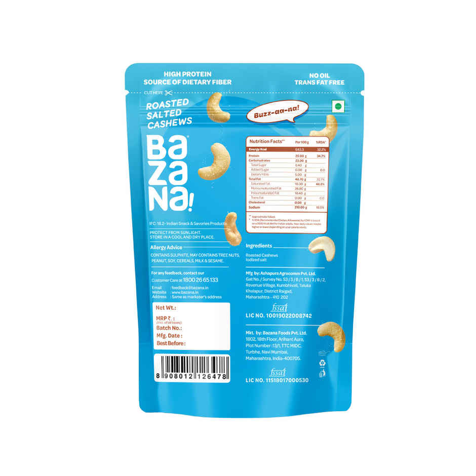 Bazana Premium Salted Roasted Flavoured Cashew