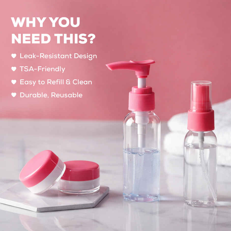 Multibrite Refillable Travel Bottles for Toiletries Leak Proof Empty Mini Containers
