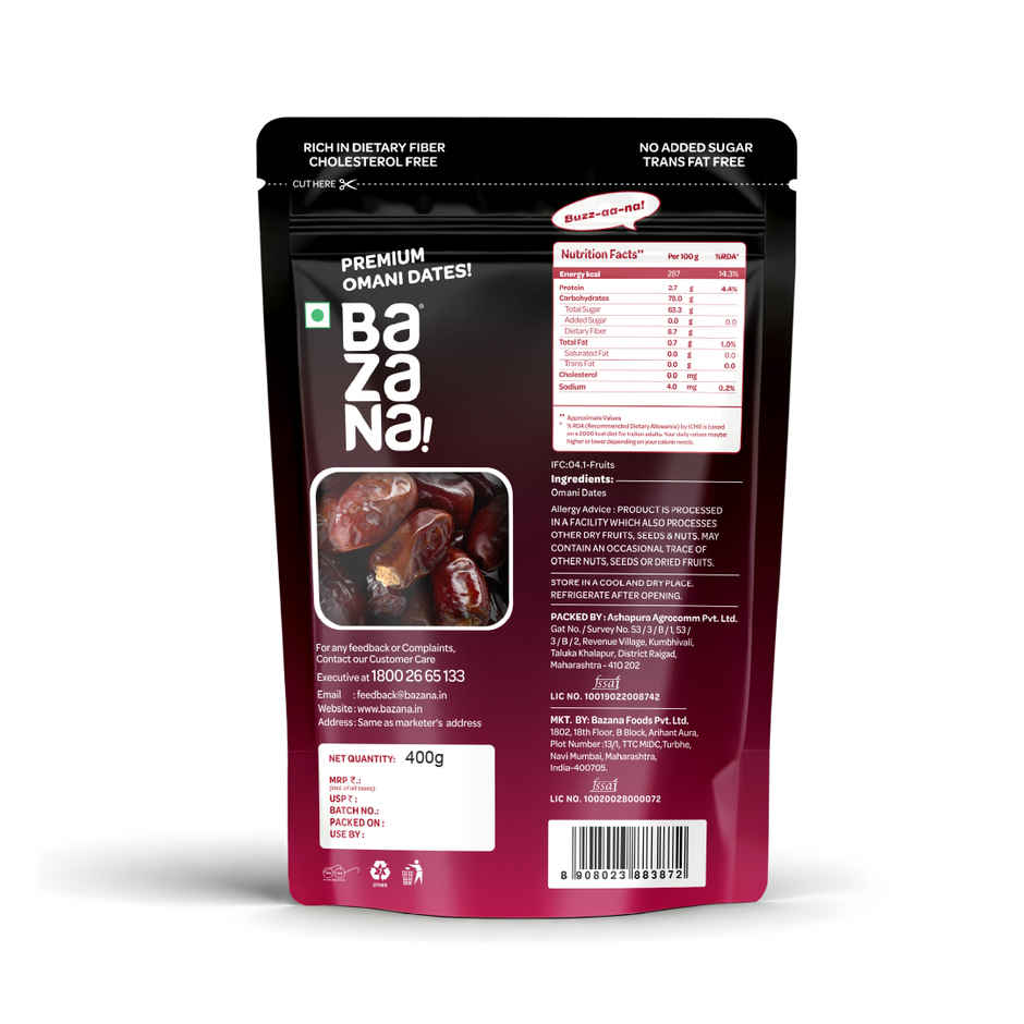 Bazana Authentic Omani Dates | Rich Caramel Sweetness