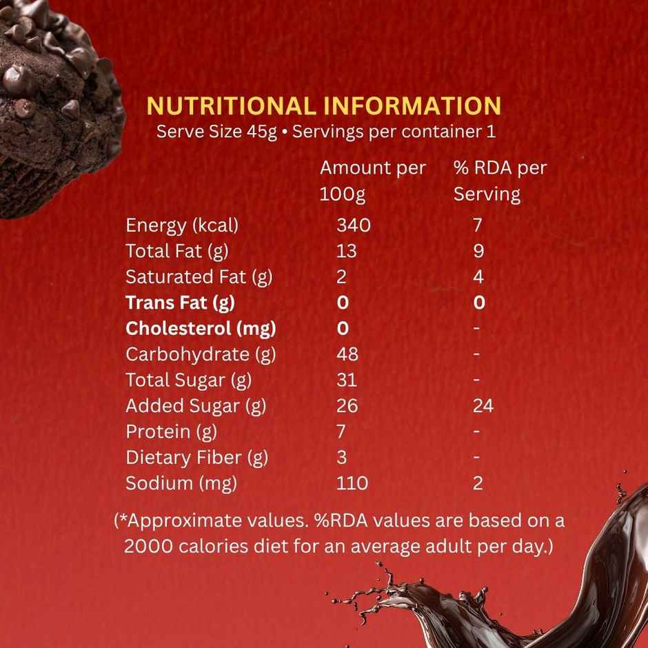 The Baker's Dozen Chocochip Muffin | Veg/Eggless Cake | Cup Cake | Tiffin Cake | Chocolate Muffin