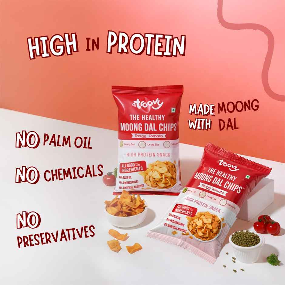 Troovy High Protein Moong Dal Chips | No Palm Oil