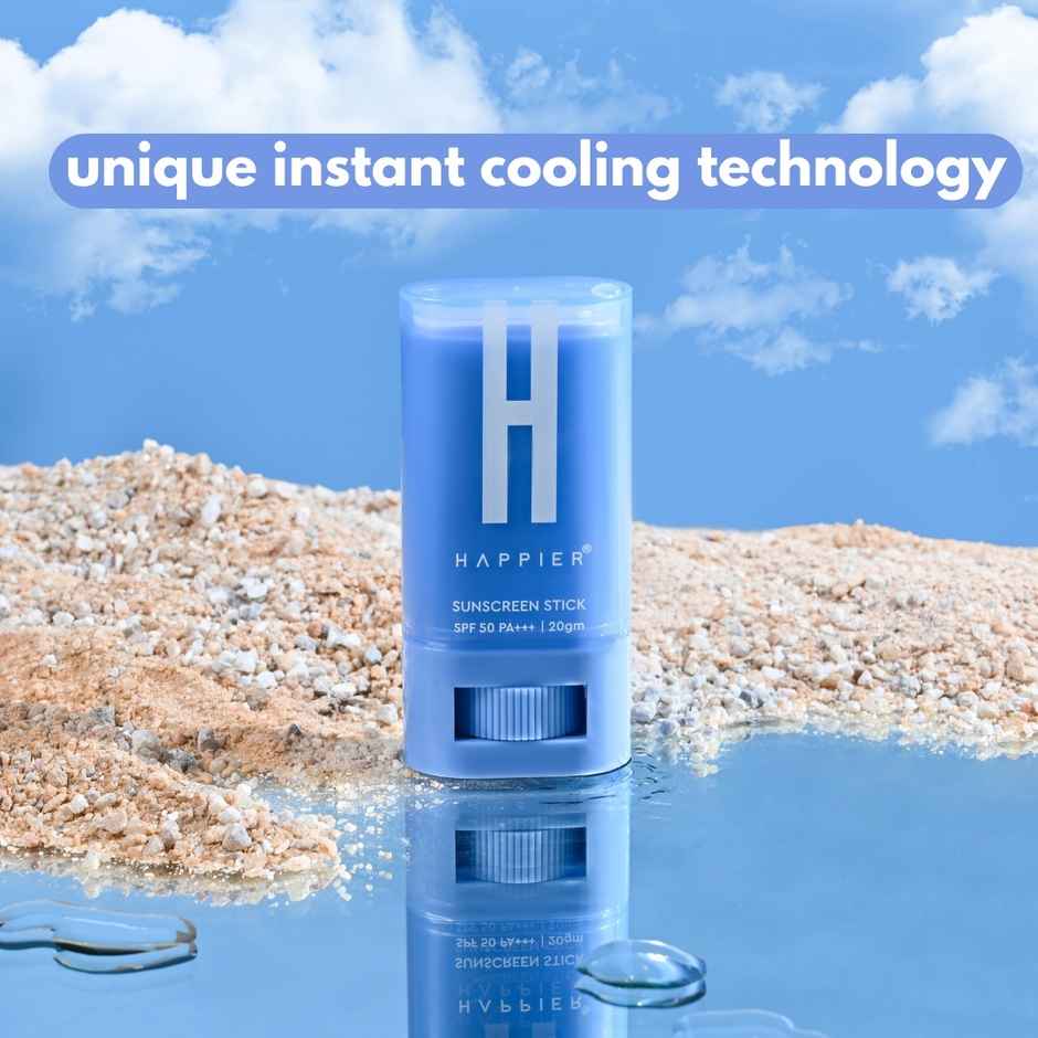 Happier Matte Sunstick SPF 50+ PA+++ With New Gen UV Filters | Cooling Sunscreen Stick