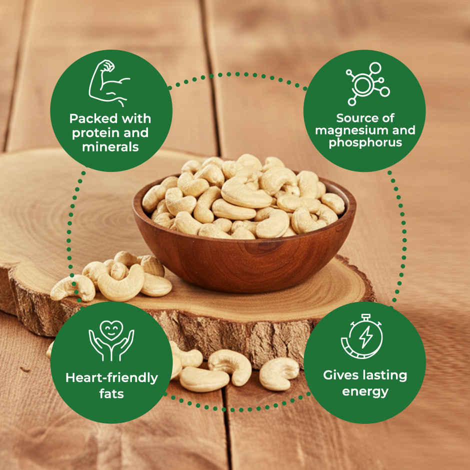 Khetika Premium Cashews | Kaju Whole | Unpolished | Rich in Fiber Combo