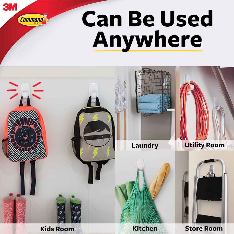 Command Jumbo Utility Hooks | White
