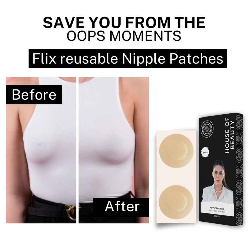 House Of Beauty Nipple Patches For Best Coverage & Dot Hiding Under T-Shirts