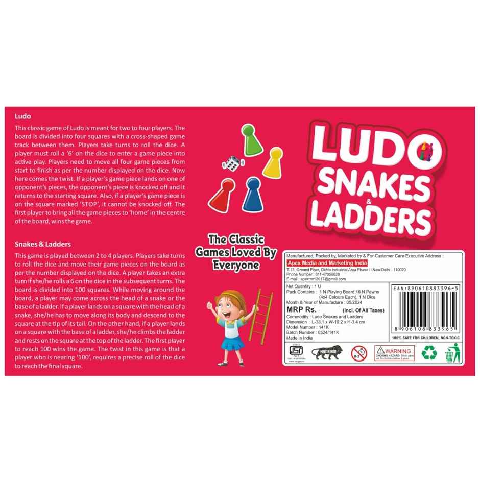 Apex Ludo, Snakes & Ladders | 5+ years