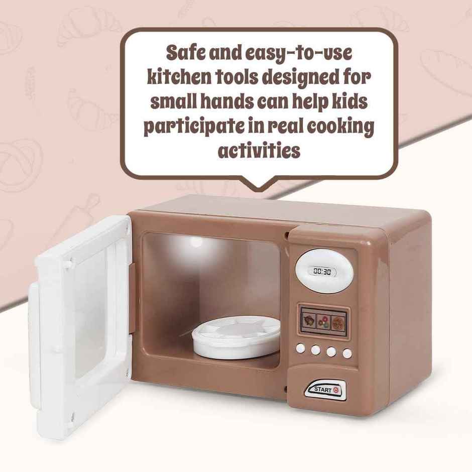 Anz Toy Brown Microwave |Oven |Iron & Sewing Machine
