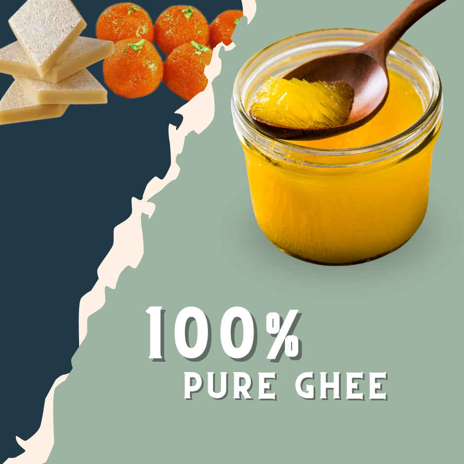 Daadi's Motichoor Ghee Laddoo & Kaju Katli