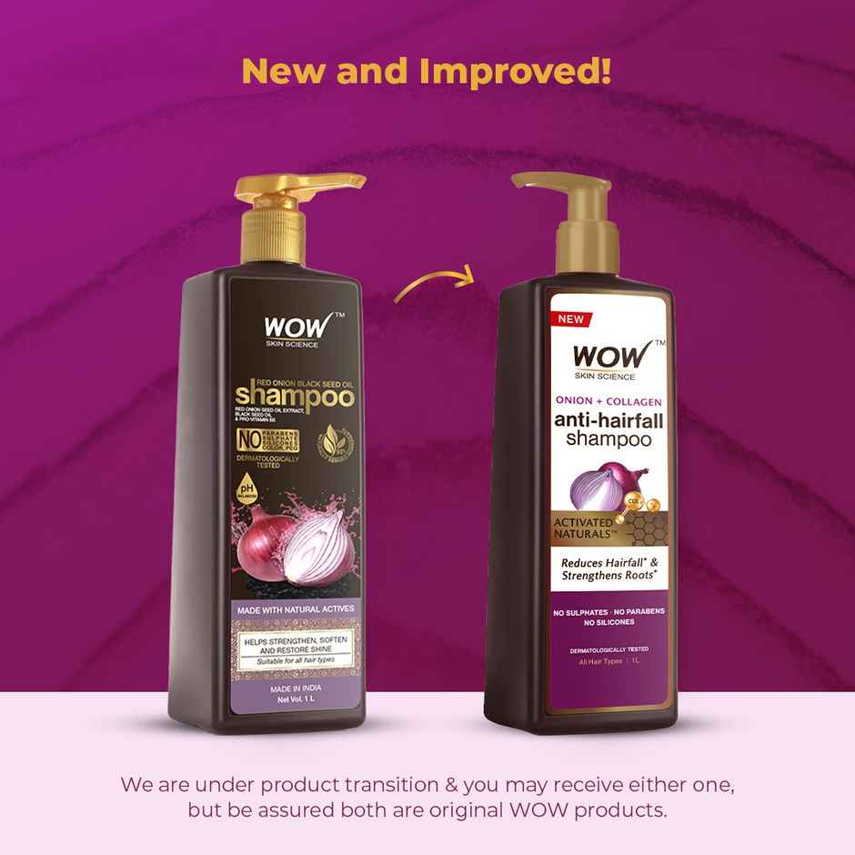 WOW Skin Science Red Onion Black Seed Oil Shampoo