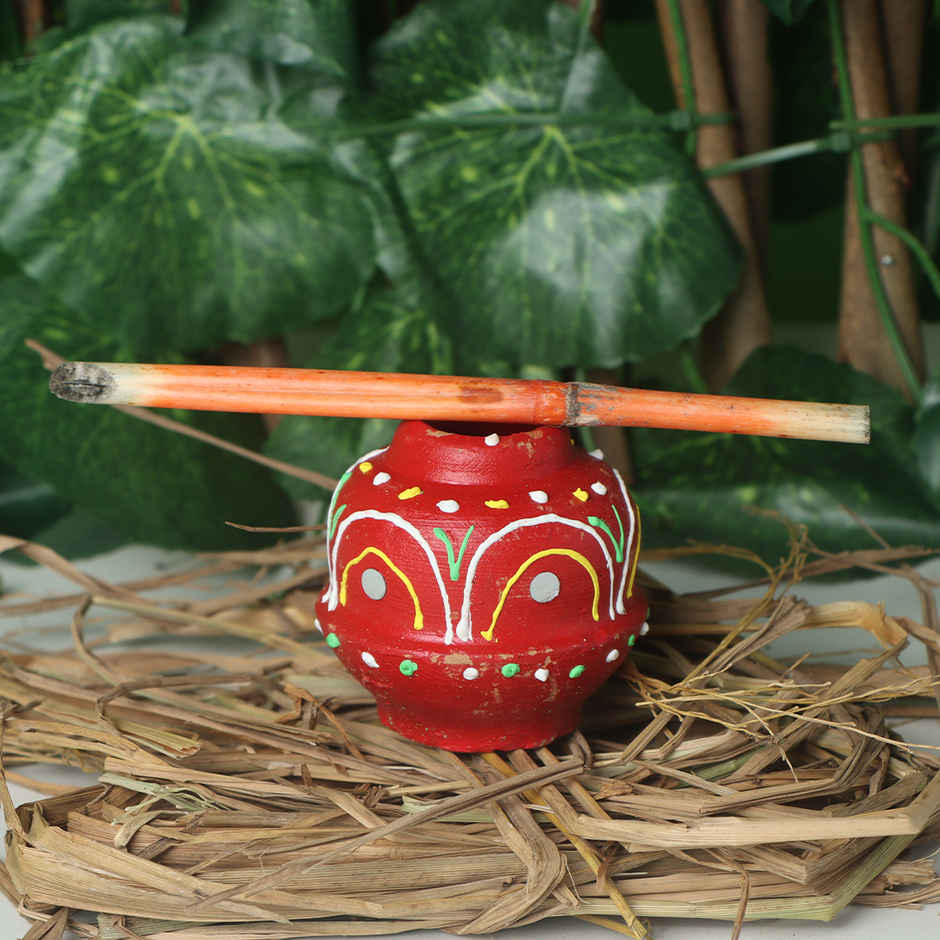 Devnidhi Khager Kolum With Clay Pot For Saraswati Pooja