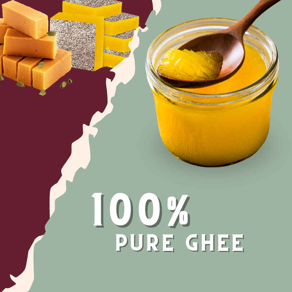 Daadi's Coconut Ghee Burfi & Ghee Mysore Pak | Gift Pack Combo