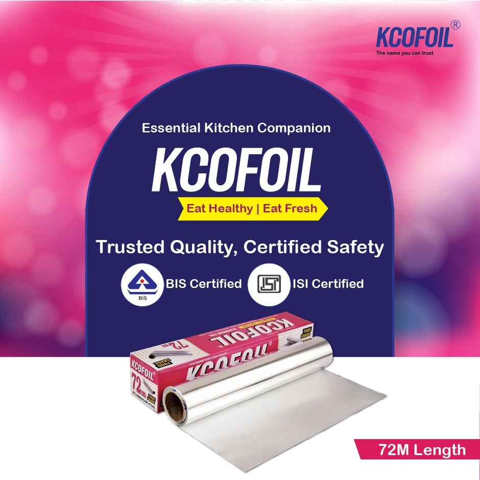 Kcofoil 72 m Aluminium Foil for Food Wrapping