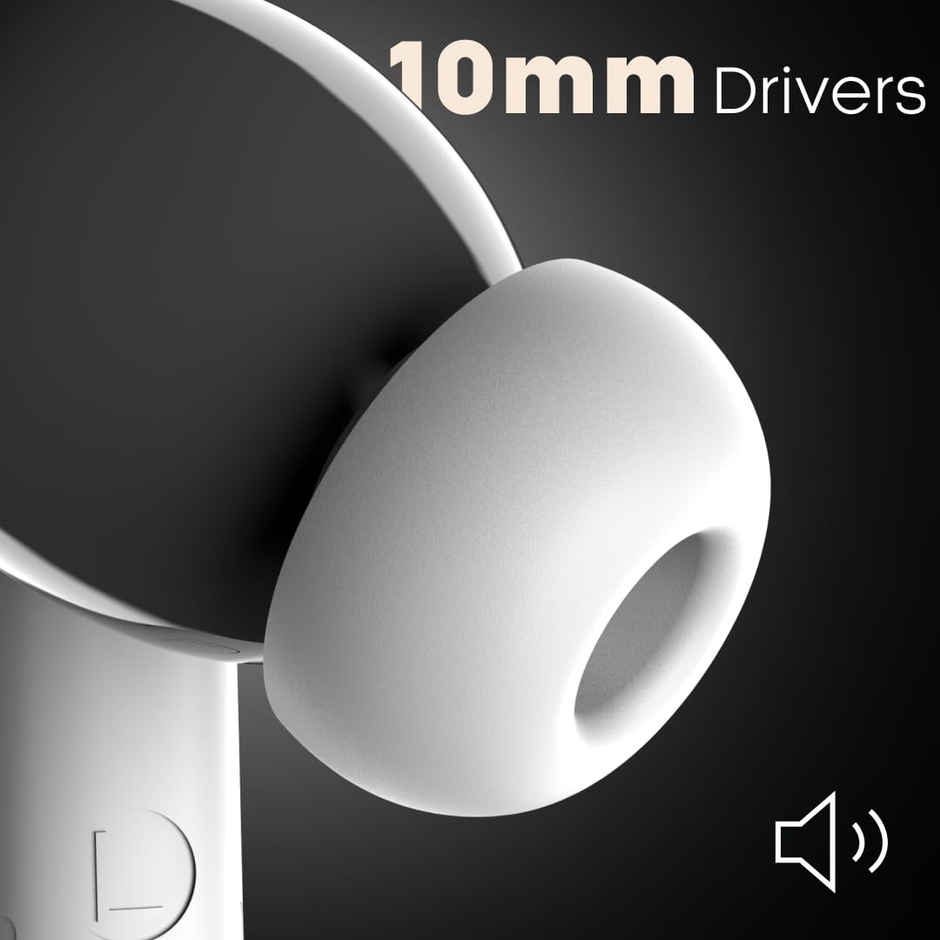 Leaf Buds X342 True Wireless Earbuds With Ai Sound App, 32H Playtime, 10Mm Driver(White Grey)