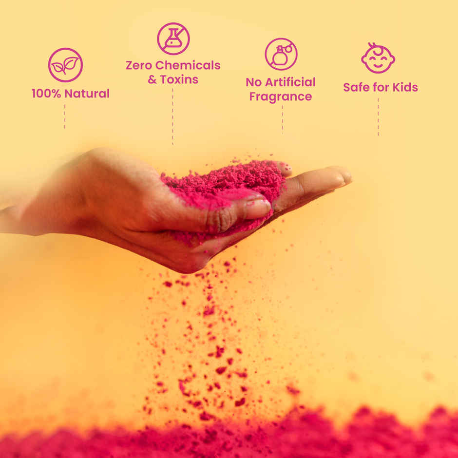 Nat Habit Natural Organic Holi Colour Gulal | Pink | Gulaab-E-Preet