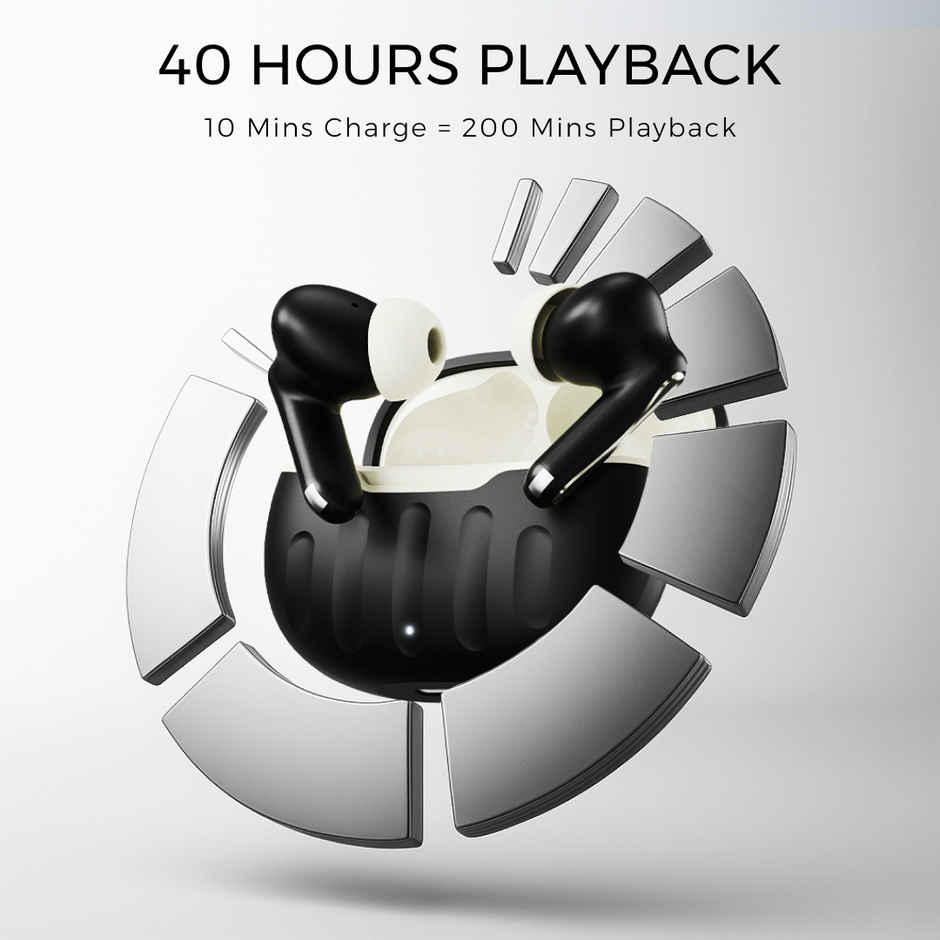 Buds X101 In-Ear TWS Earbuds | 40 hours Playtime | Bluetooth v5.4 | AI Sound App | Quad Mic with ENC | Deep Bass | Winter