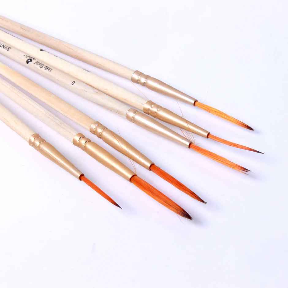 Itsy Bitsy Liner Brush Synthetic Hair Size.0000 000 00 0 1 2 Set of 6 Pc Lb