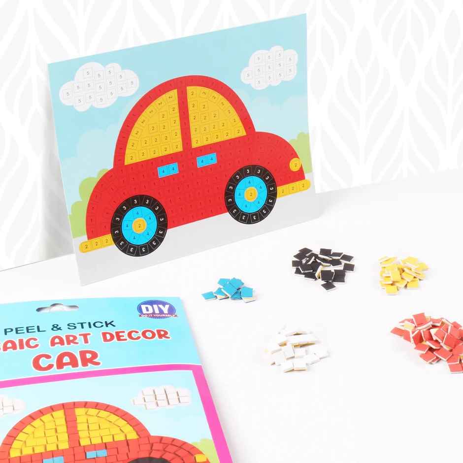 Itsy Bitsy Peel and Stick Mosaic Art Decor Car 17 x 21cm Lb