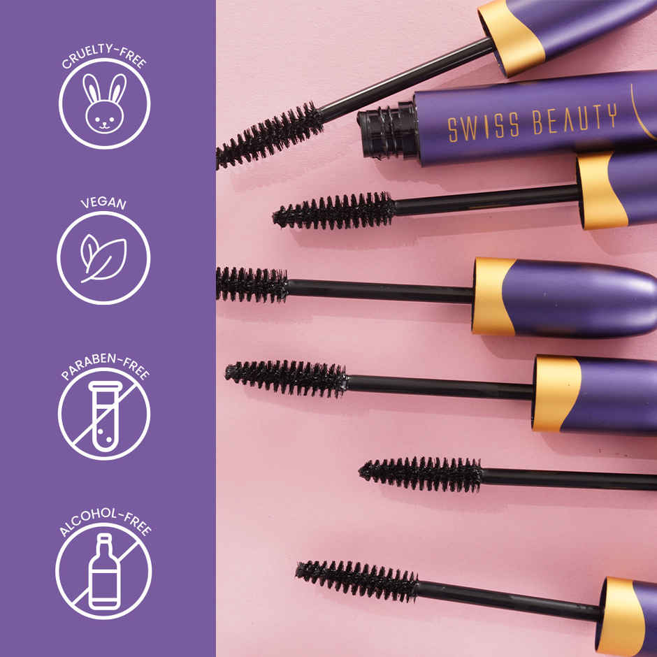 Swiss Beauty Bold Eyes Super Lash Mascara | Black