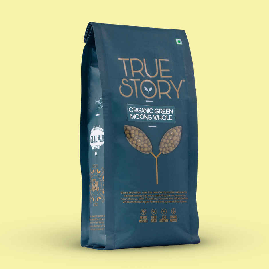 True Story Organic Green Moong Dal Whole