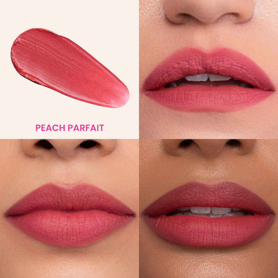 Typsy Beauty Pout Cloud Matte Lip Balm |Tinted Lip Balm | long-lasting stain I Peach Parfait