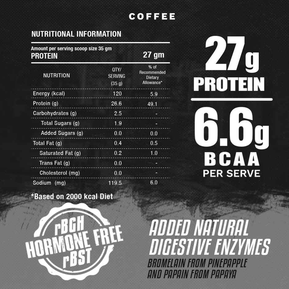 Foodstrong Whey Protein Isolate Coffee