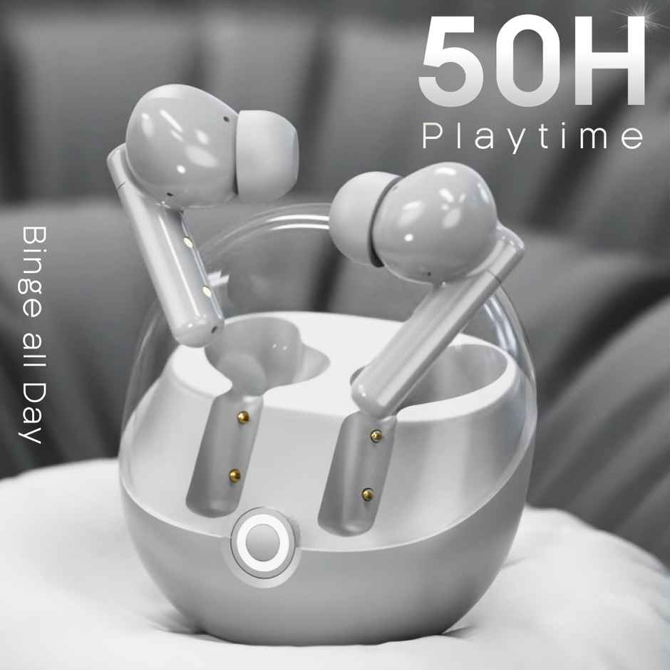 Leaf Buds X514 | TWS | ANC | Transparency Mode | 70H Playtime | 13 Mm Driver - Ash Grey