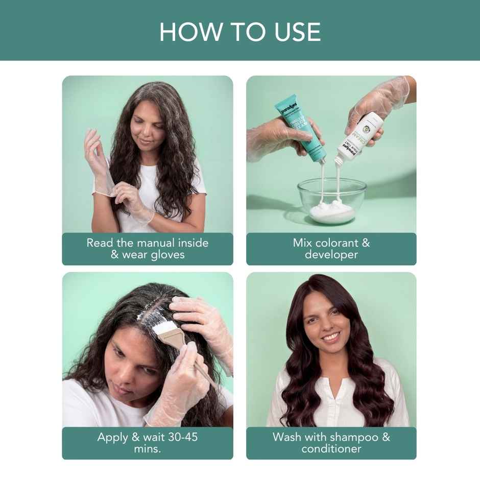 Paradyes Mini Timeless Hair Tint Free of Ammonia, PDD, Resorcinol Hair Color | Rich Burgundy 3.16