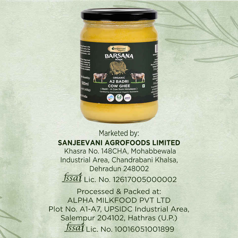 Sanjeevani Organics - Organic A2 Badri Cow Ghee