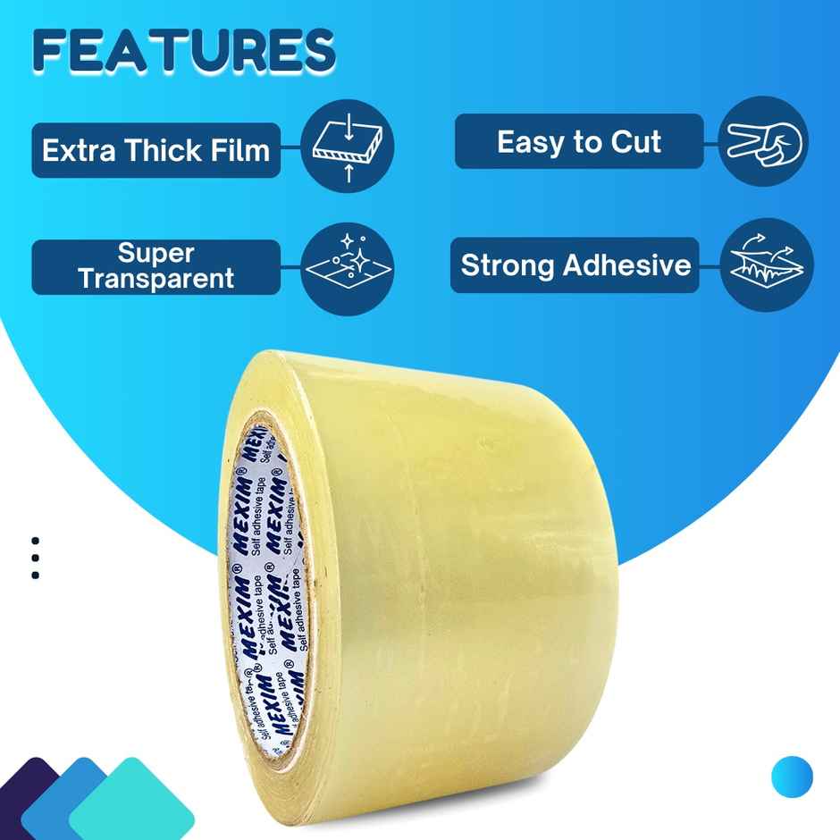 ABK White Bopp Packaging Tape - 72 mm x 50 m x 50 micron