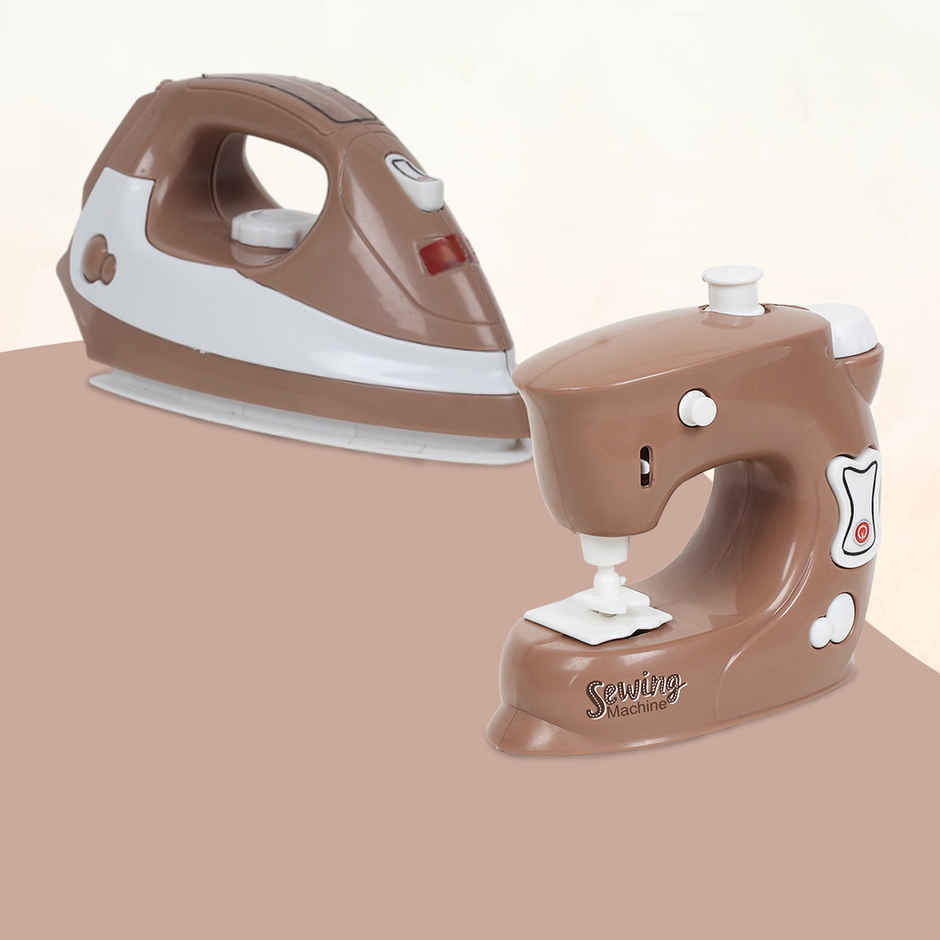 Anz Toy Brown Iron & Sewing Machine
