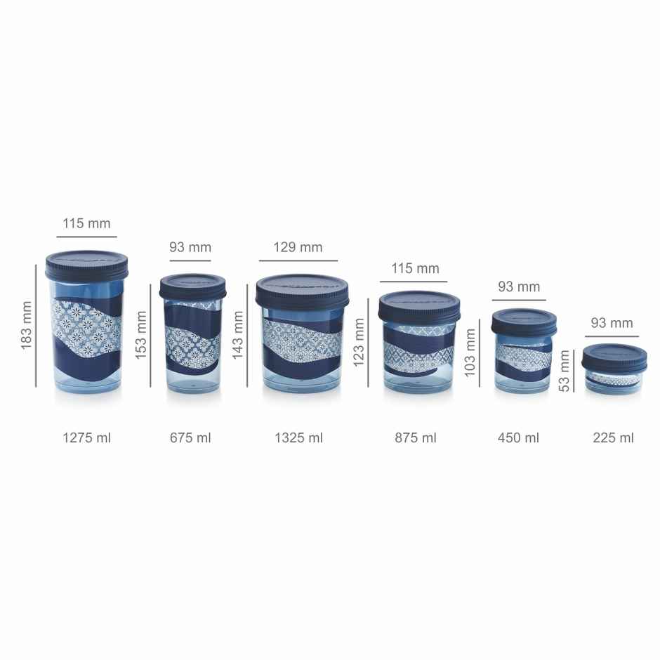 Mastercook Ibizza 12 Pcs PP Containers Set - Assorted