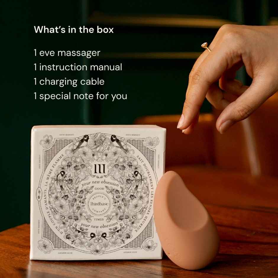 Thirdbase Eve Discreet Personal Massager with 10 Vibration Modes for Women