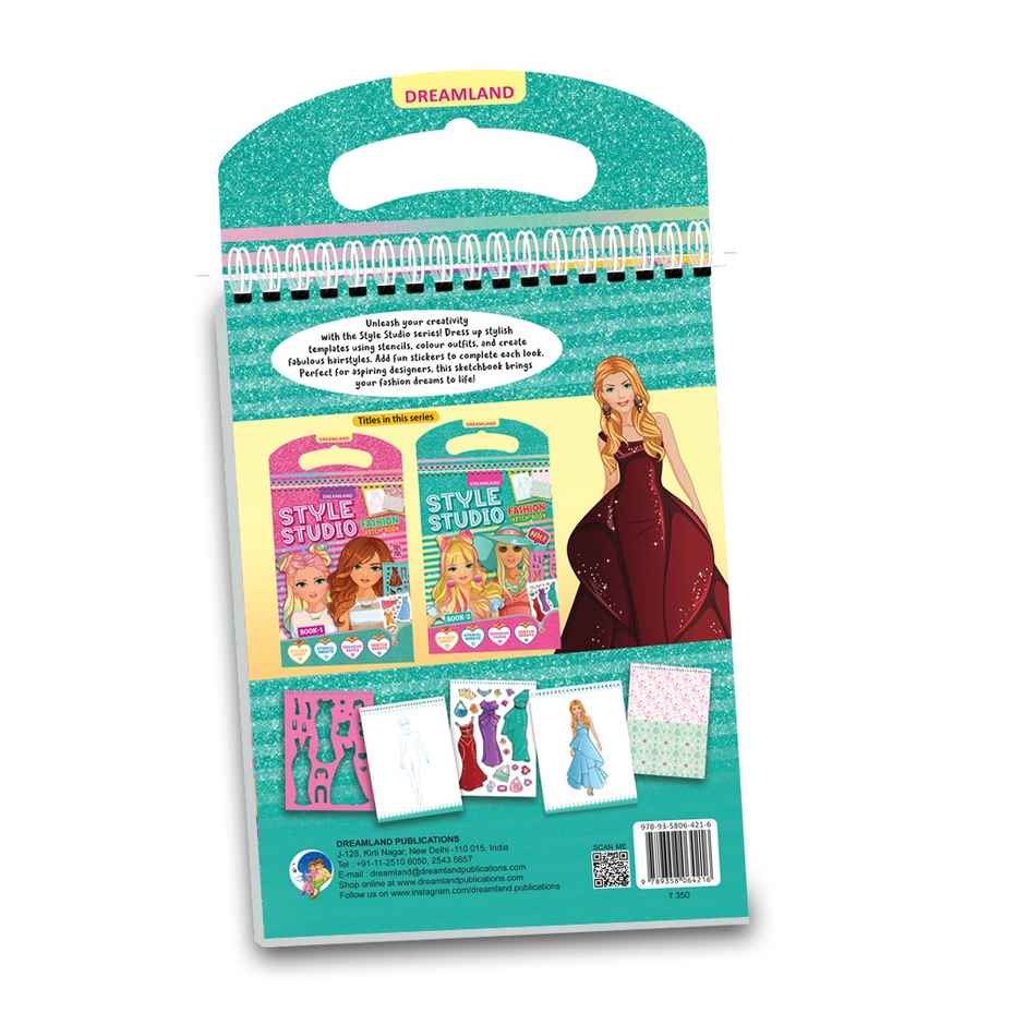 Style Studio Fashion Sketch Activity Book | Sticker Sheets, Stencil Sheets & Sketch Pages