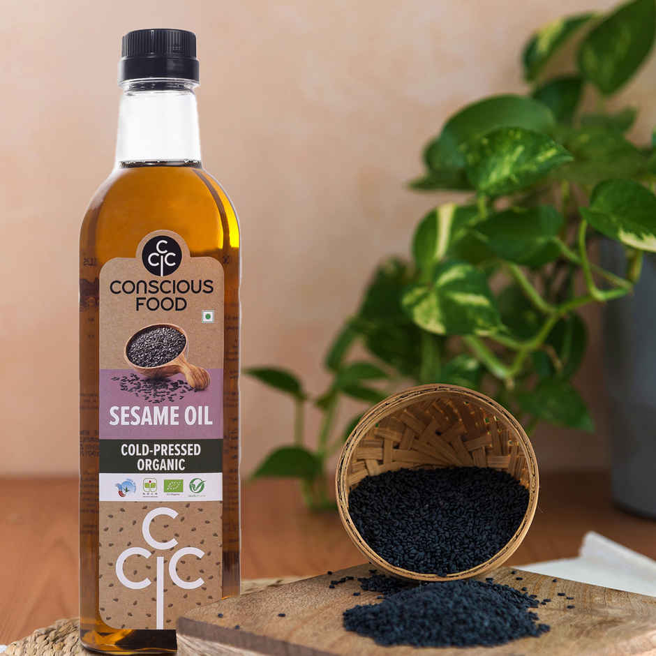 Conscious Food Sesame (Til-Gingelly) Cold Pressed Oil | Organic Natural Cooking Oil