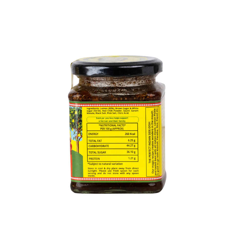 The Little Farm Co. Lemon Khatta Meetha Pickle | Achaar | oil free
