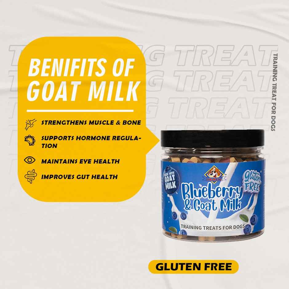 Nootie Gluten Free Training Treats For Dogs | All Life Stages Blueberry & Goat Milk Flavour
